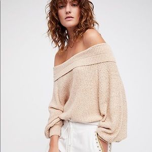 Free People Edessa Off Shoulder Sweater